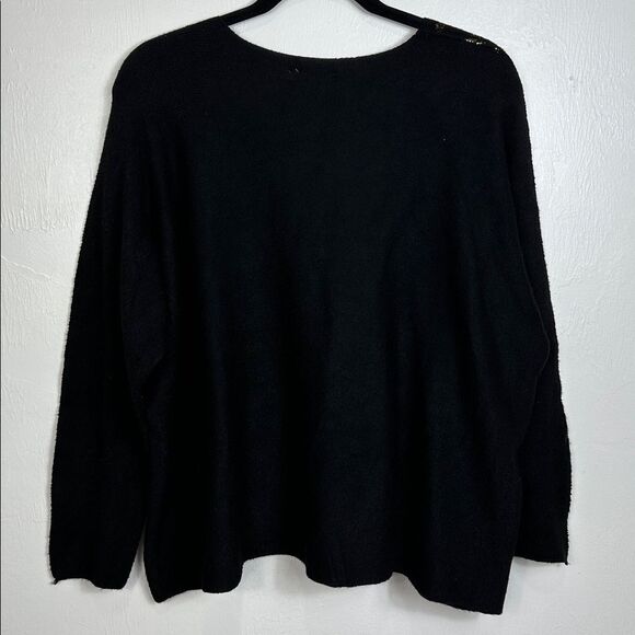 In Italy Metallic Leopard Print Long Sleeve Blouse Top One Size - Picture 5 of 9